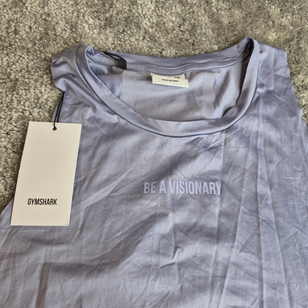 Gymshark Sol Lift Tank Intense Steel Blue Womens Medium GLVT4000-ISB NWT - Picture 5 of 11